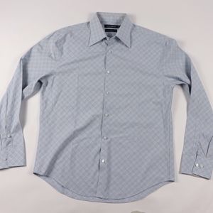 Gene Meyer Long Sleeve Dress Shirt 16 34/35 Blue